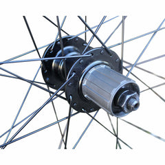 QR 27.5" 650b (ETRTO 584x19) MTB Mountain Bike Wheel Set 7/8/9/10 Speed - Rim & Disc Brake Compatible - Sealed Bearings Hubs -  Double Wall Rims - 32x Black Spokes