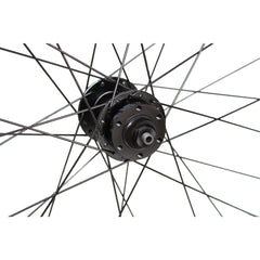 QR 26" (ETRTO 559x19) MTB Mountain Bike Wheel Set 7/8/9/10 Speed - Rim & Disc Brake Compatible - Sealed Bearings Hubs - Double Wall Rims - 32x Black Spokes