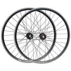 700c (ETRTO 622x15) Fixed Fixie Single Speed Bike Wheel Set Flip Flop Hub - Sealed Bearings Hubs - 32x Black Spokes - Double Wall
