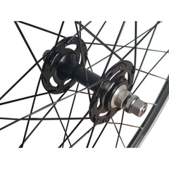 700c (ETRTO 622x15) Fixed Fixie Single Speed Bike FRONT Wheel - Sealed Bearings Hub - 32x Black Spokes - Double Wall