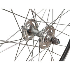 700c (ETRTO 622x15) Fixed Fixie Single Speed Bike Wheel Set Flip Flop Hub - Sealed Bearings Hubs - 32x Silver Spokes - Double Wall