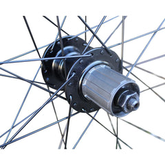 QR 26" (ETRTO 559x19) MTB Mountain Bike Wheel Set 7/8/9/10 Speed - Rim & Disc Brake Compatible - Sealed Bearings Hubs - Double Wall Rims - 32x Black Spokes