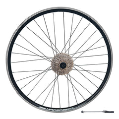 QR 29″ 29er (ETRTO 622x19) MTB Mountain Bike REAR Wheel 7/8/9/10 Speed - Rim & Disc Brake Compatible - Sealed Bearings Hub - Double Wall Rim - 32x Black Spokes