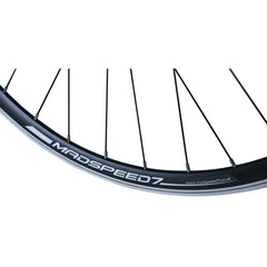700c (ETRTO 622x15) Fixed Fixie Single Speed Bike Wheel Set Flip Flop Hub - Sealed Bearings Hubs - 32x Black Spokes - Double Wall